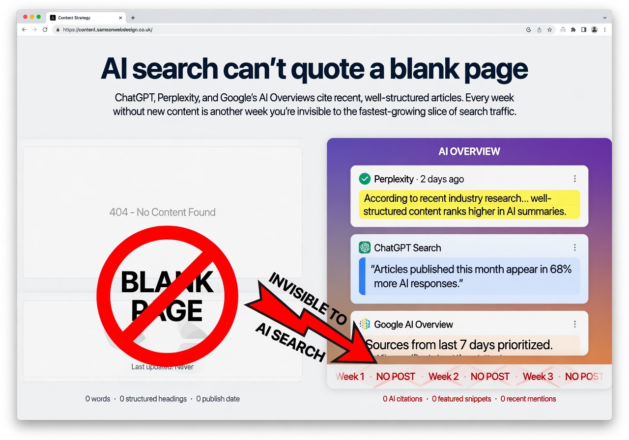AI search can't quote a blank page