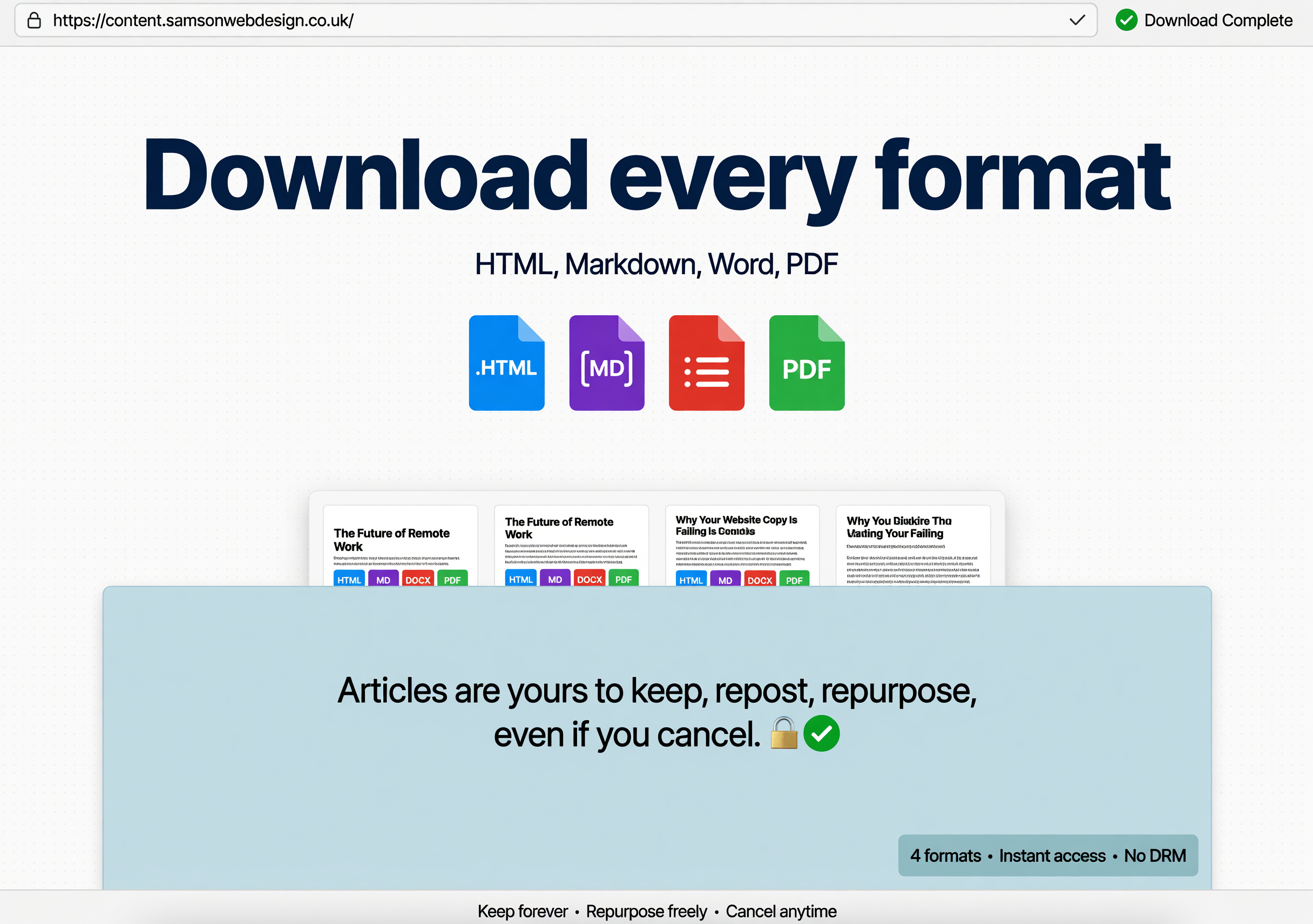 Download every format