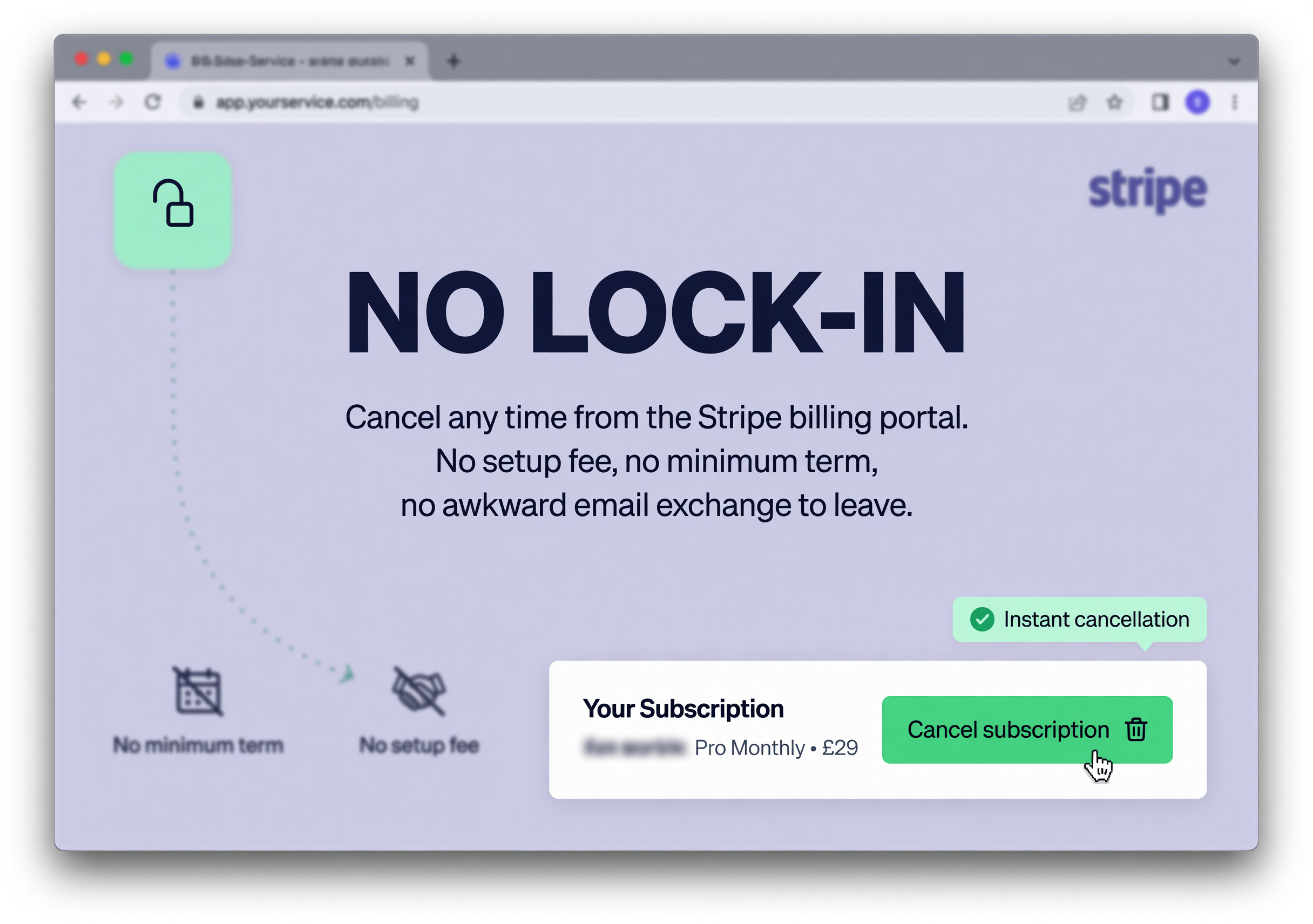 No lock-in