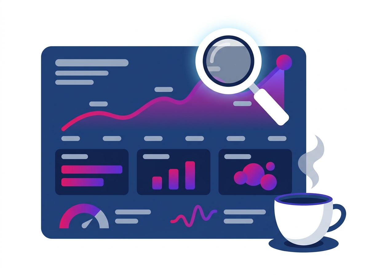 Live business figures on a dashboard at a glance