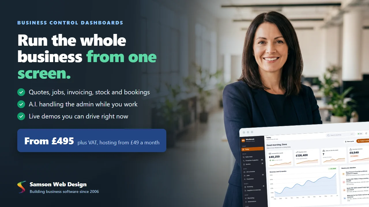 Run the whole business from one screen: watch the two minute explainer
