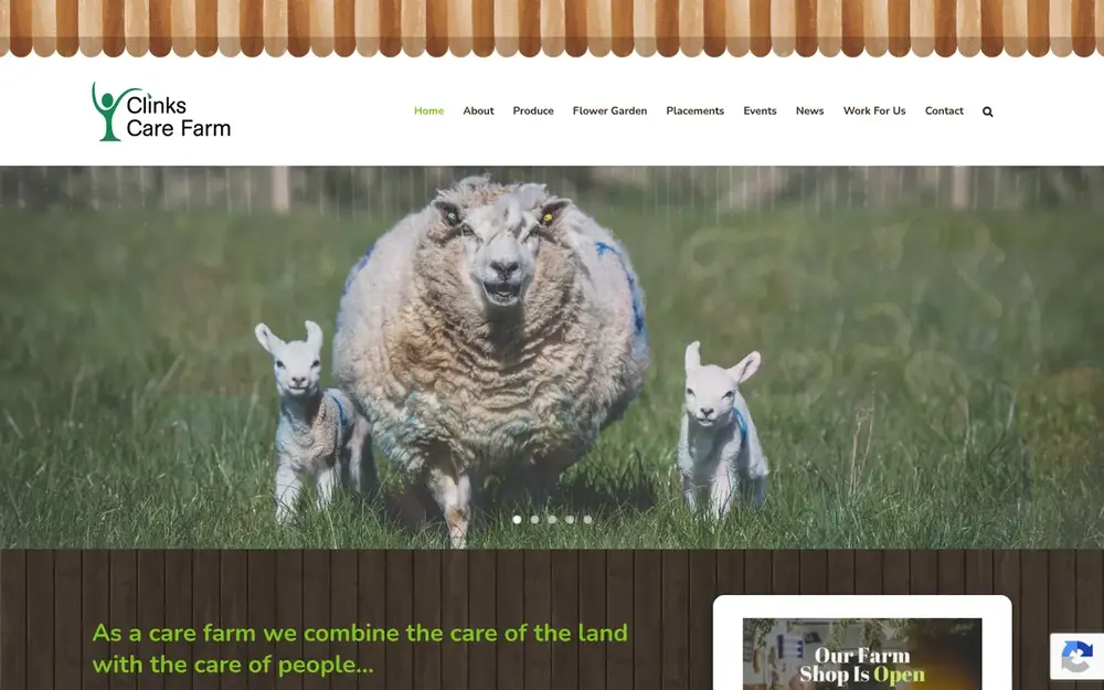 Clinks Care Farm website