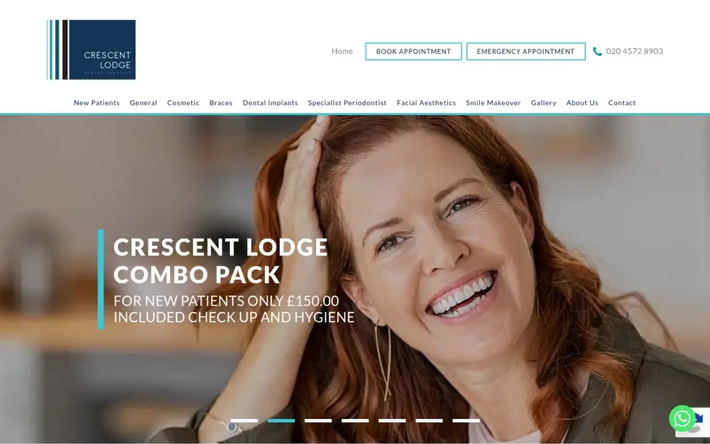 Crescent Lodge Dental website