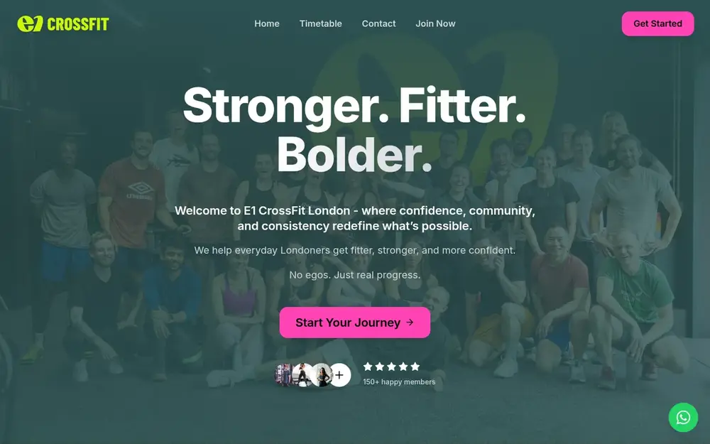 E1 CrossFit London website