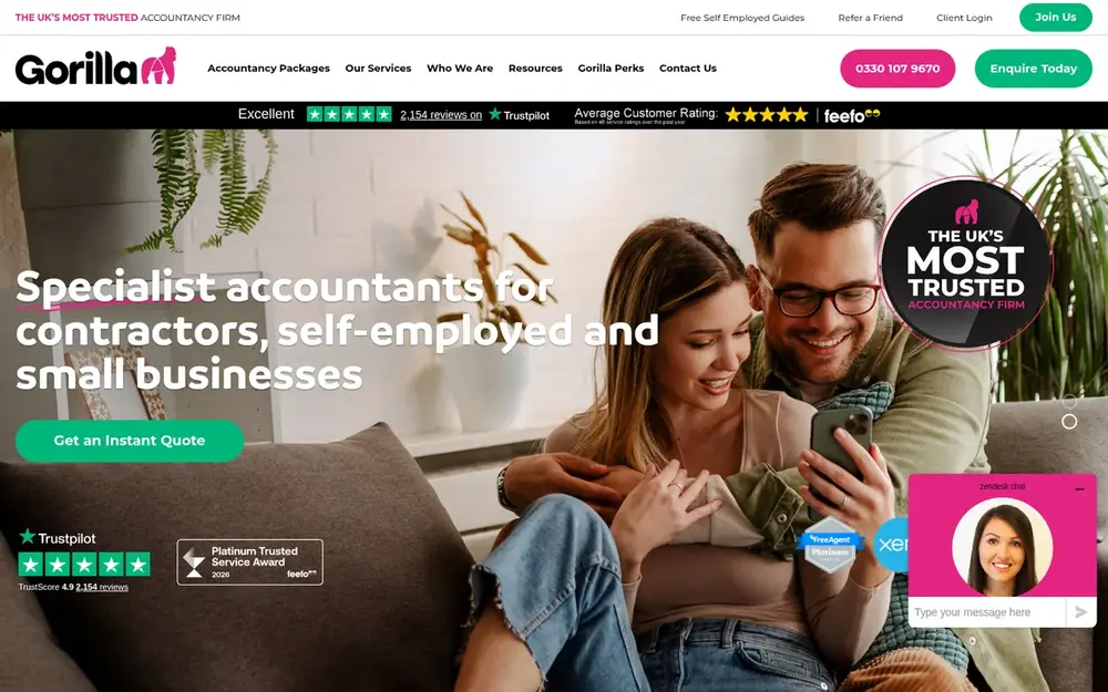 Gorilla Accounting website