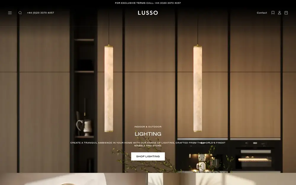 LUSSO Stone website
