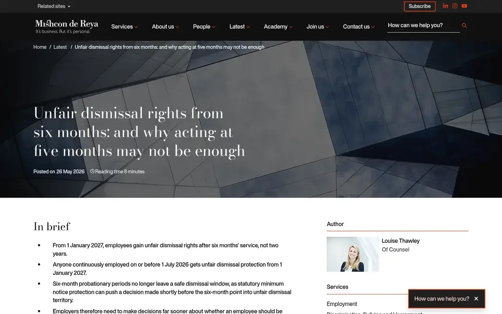 Mishcon de Reya website