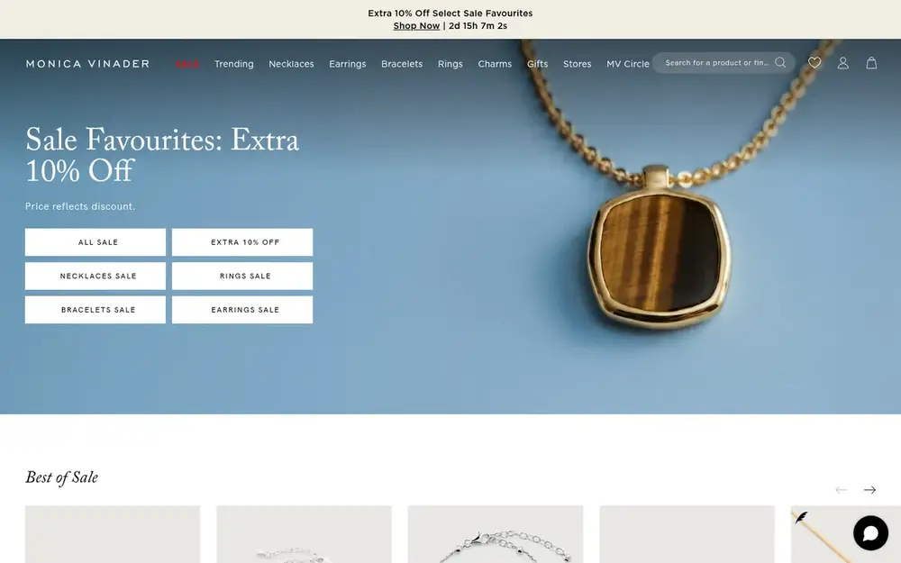 Monica Vinader website