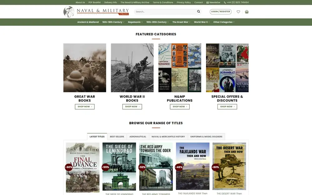 Naval & Military Press website