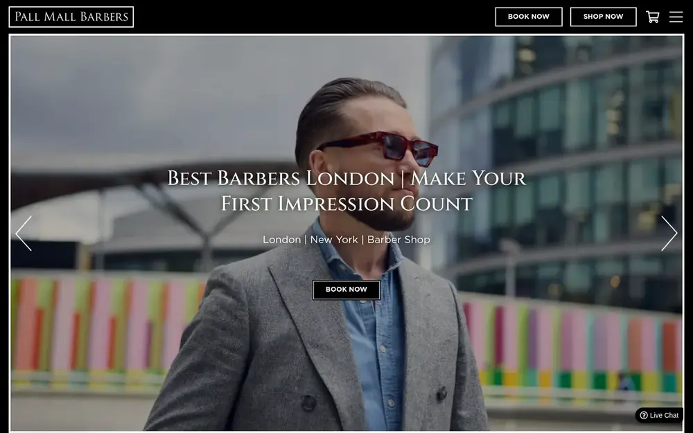 Pall Mall Barbers website