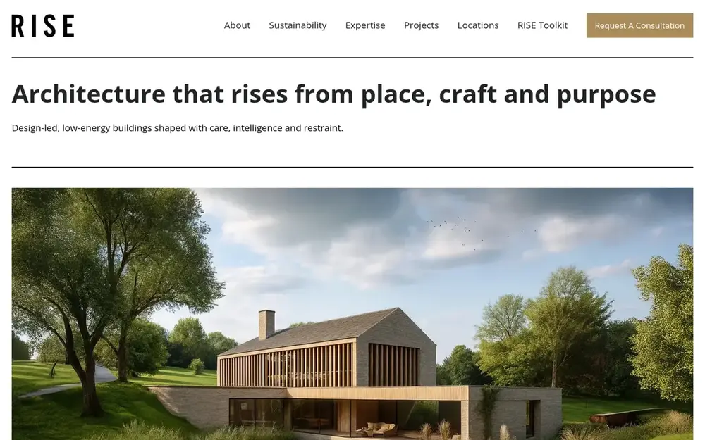 RISE Design Studio website