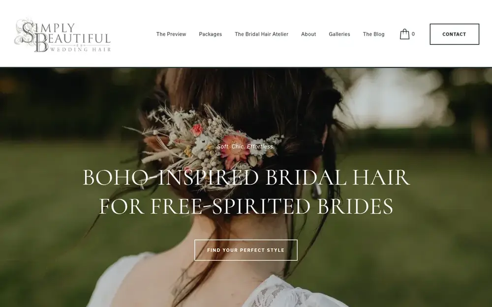Simply Beautiful Wedding Hair website