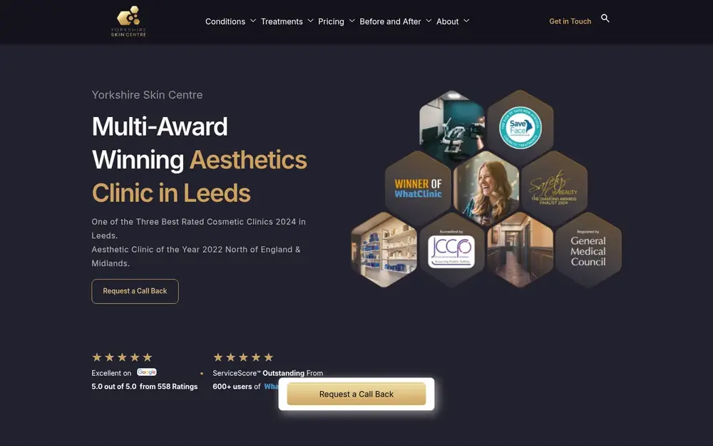 Yorkshire Skin Centre website