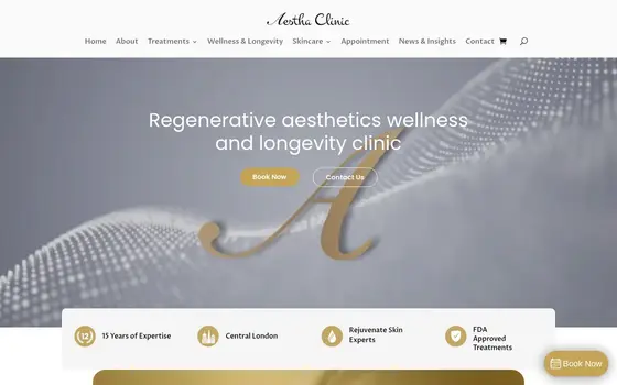 Aestha Clinic website
