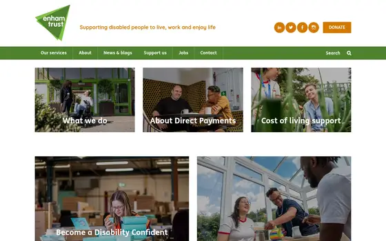 Enham Trust website