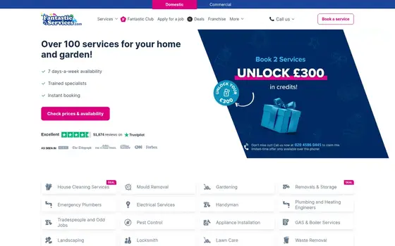 Fantastic Services website