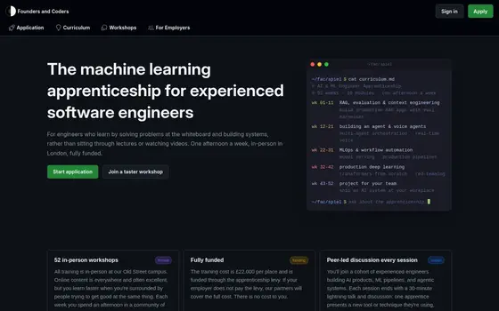 Founders and Coders website