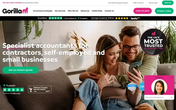 Gorilla Accounting website