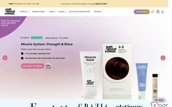 Josh Wood Colour website