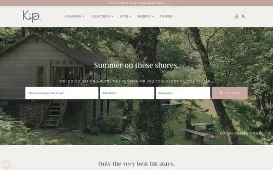 Kip Hideaways website