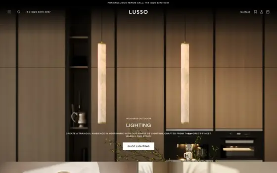 LUSSO Stone website