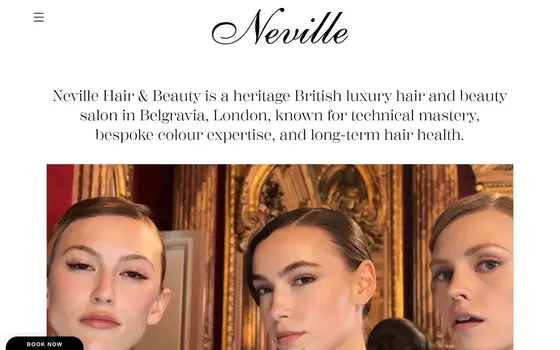 Neville Hair & Beauty website