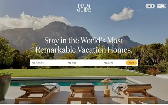 Plum Guide website