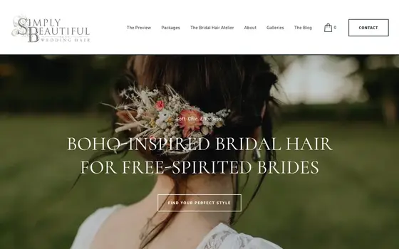 Simply Beautiful Wedding Hair website