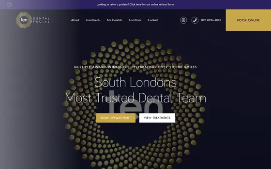 Ten Dental website