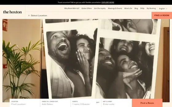 The Hoxton website