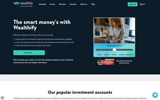 Wealthify website