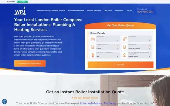 WPJ Heating website