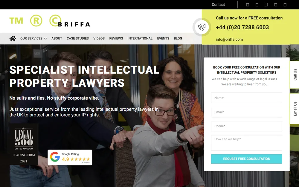 Briffa homepage as it was before we redesigned it