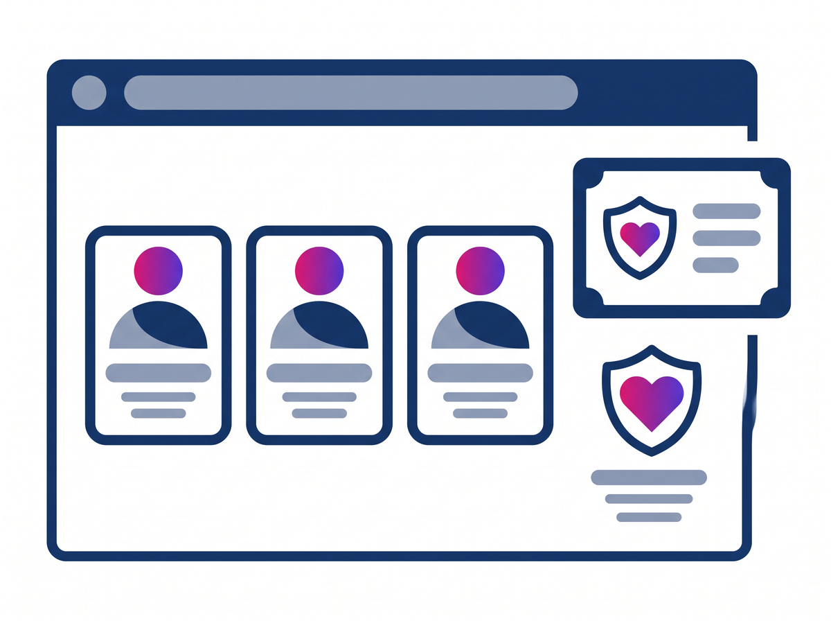 A calm, trustworthy practice website with team profiles