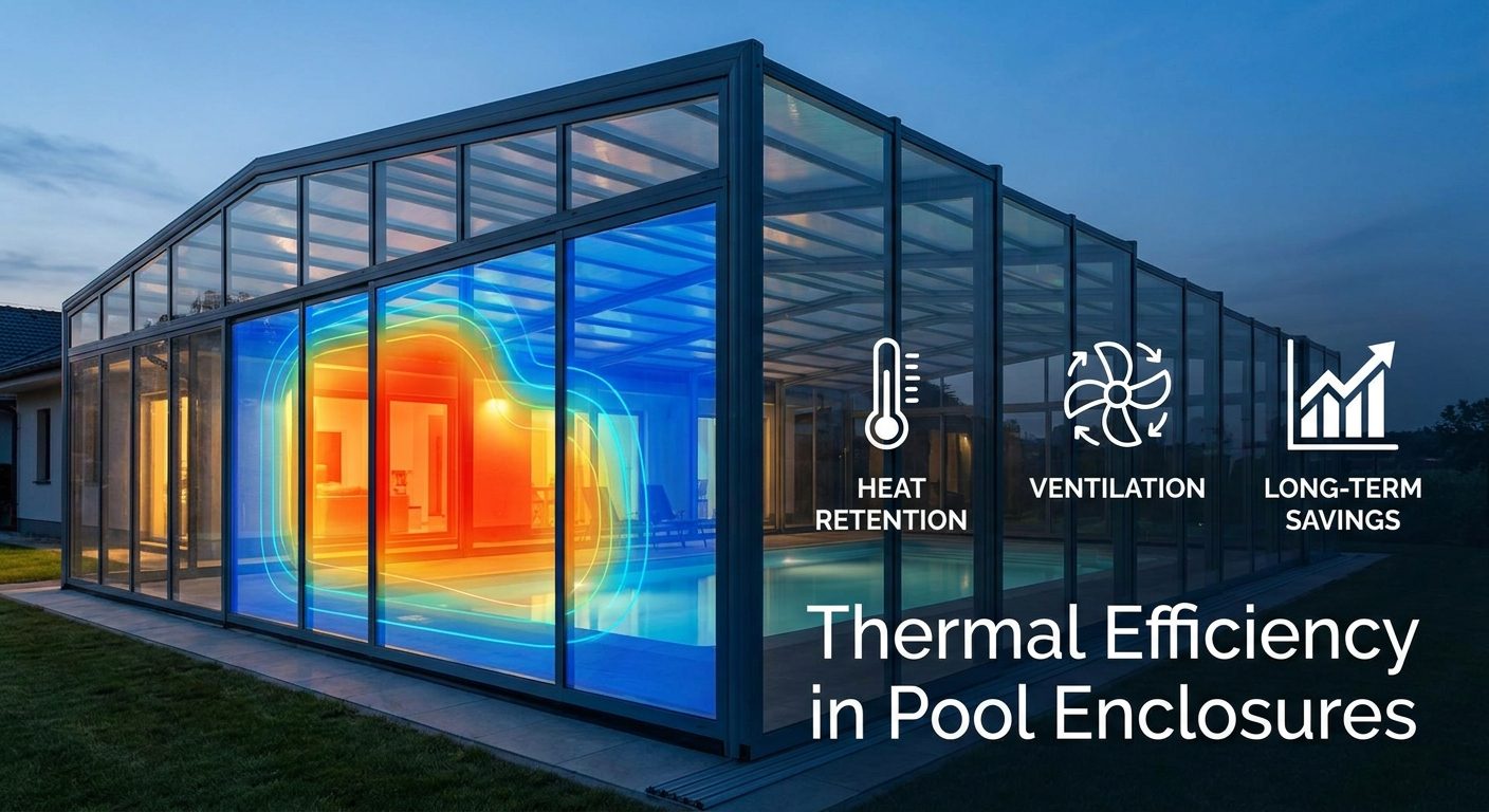 Thermal Efficiency in Pool Enclosures: A Practical Guide to Heat Retention, Ventilation and Long-Term Savings